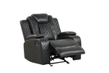 Luz Black - 3Pc Reclining Set - Ella Furniture