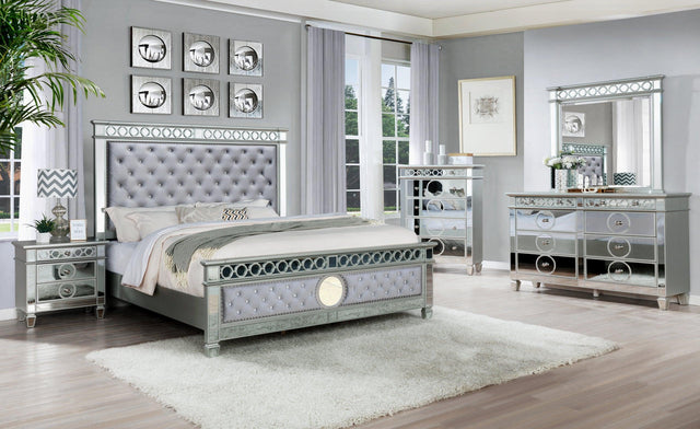 B5020 4PC Gray Silver Bedroom Set - Ella Furniture