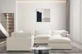 Xl Cloud Sand Sectional + Ottoman Set - Ella Furniture