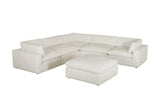Xl Cloud Sand Sectional + Ottoman Set - Ella Furniture