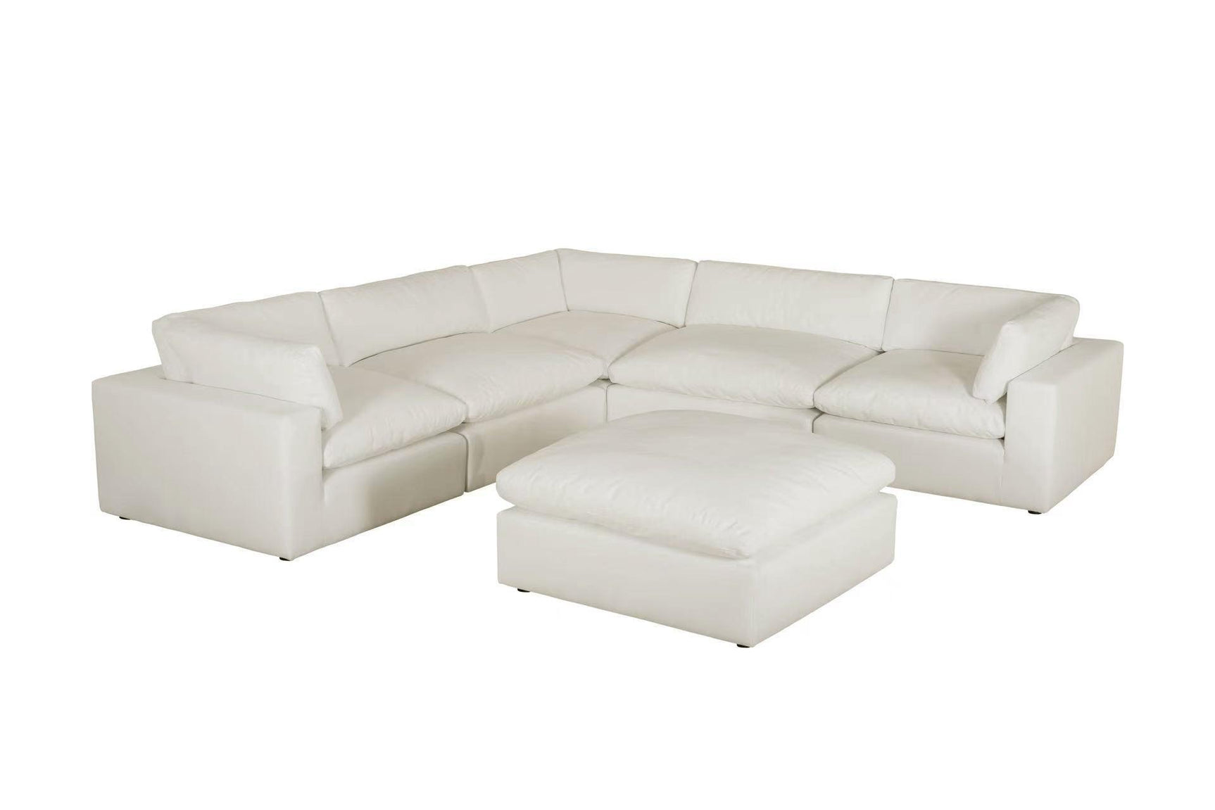 Xl Cloud Sand Sectional + Ottoman Set - Ella Furniture