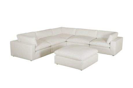 Xl Cloud Sand Sectional + Ottoman Set - Ella Furniture
