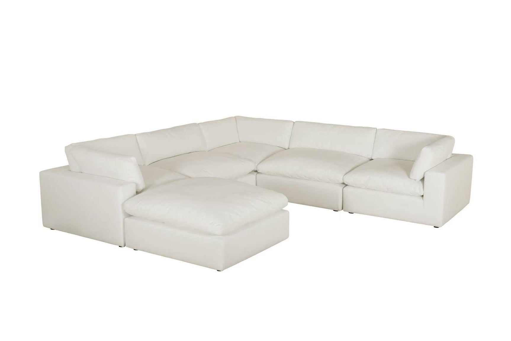 Xl Cloud Sand Sectional + Ottoman Set - Ella Furniture