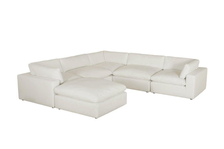 Xl Cloud Sand Sectional + Ottoman Set - Ella Furniture