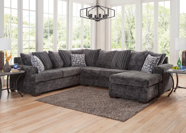 2775-07 Charcoal Sectional - Ella Furniture