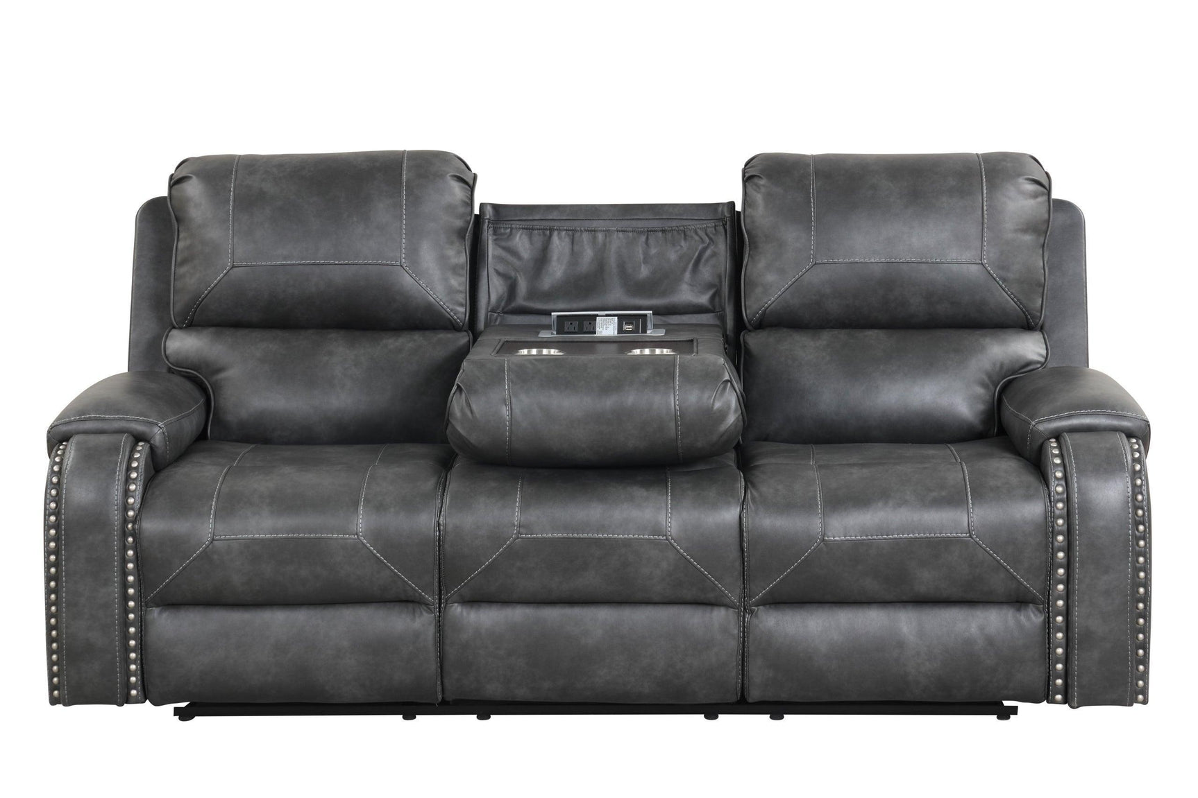 Titan2003-charcoal Oversized 3Pc Reclining Set - Ella Furniture