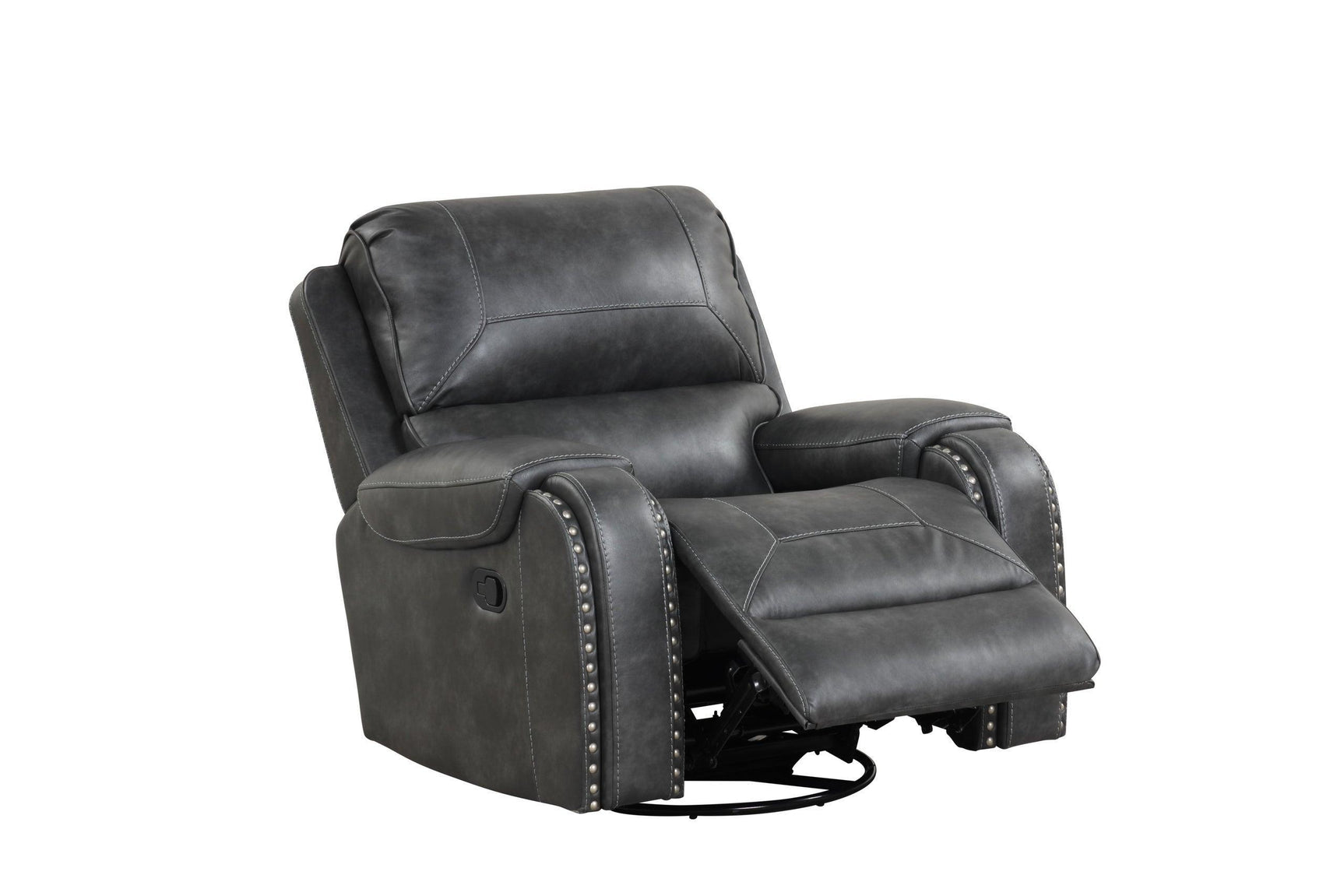 Titan2003-charcoal Oversized 3Pc Reclining Set - Ella Furniture