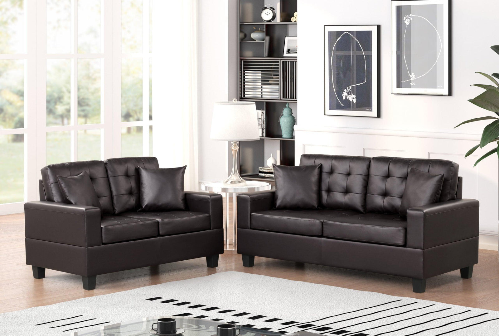 Hh9955 - Sofa & Loveseat Set - Ella Furniture