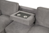 Marcos Gray Sectional With Pull-Out Bed