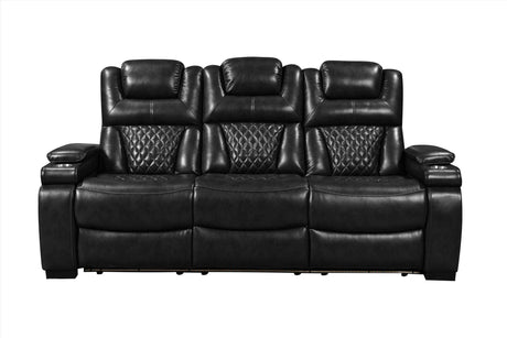 Woodland Black 3Pc Power Reclining Set - Ella Furniture