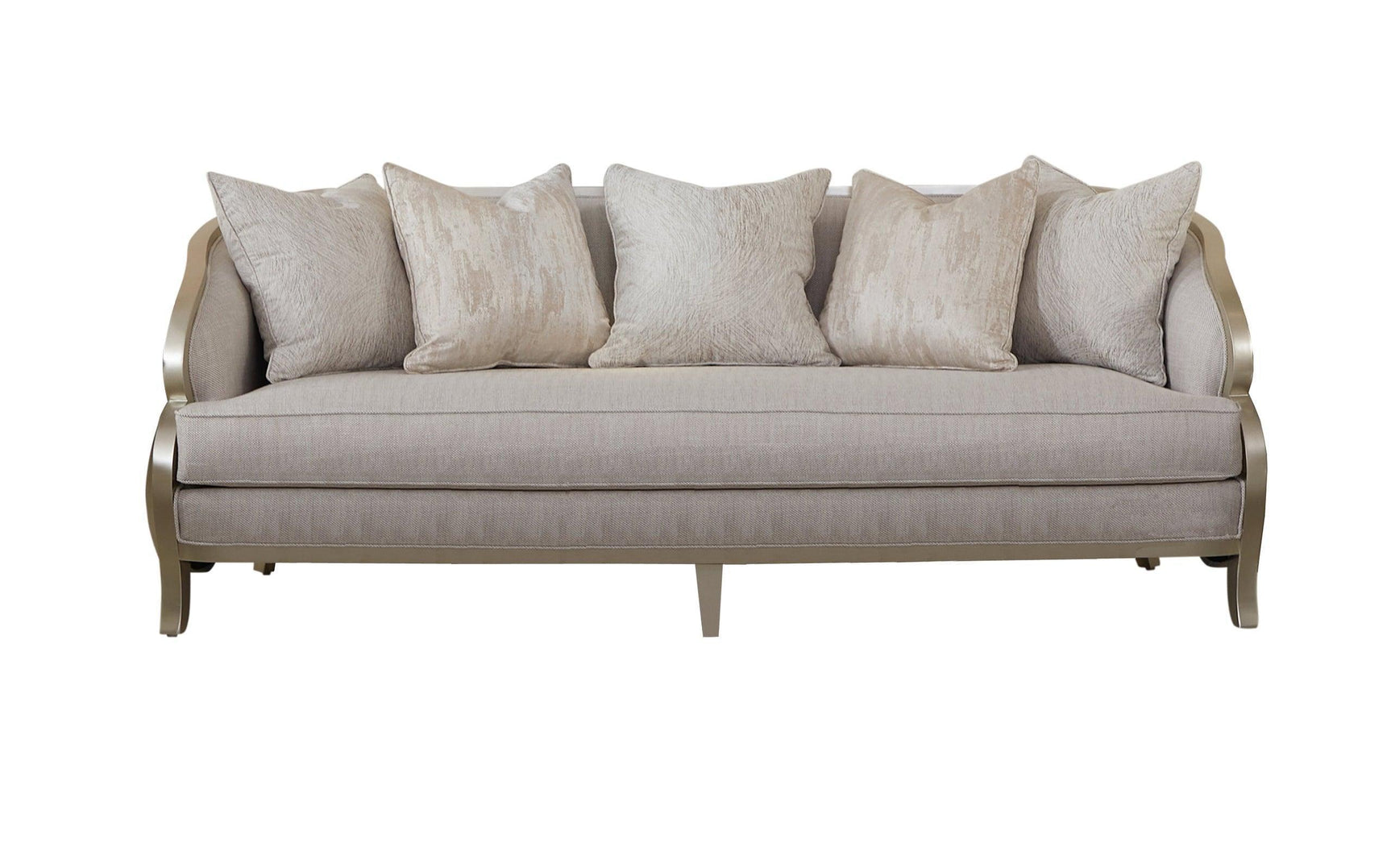 Alexandra Beige Fabric Upholstered 3-Piece Living Room Set