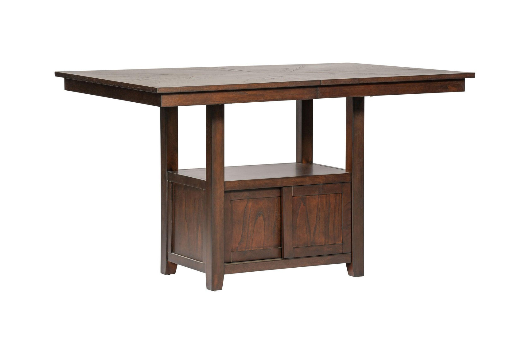 Brown Modern Contemporary Solid Wood And Veneers Faux Leather Dining Room Set - Ella Furniture