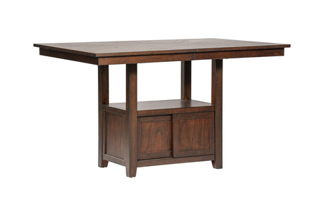 Brown Modern Contemporary Solid Wood And Veneers Faux Leather Dining Room Set - Ella Furniture
