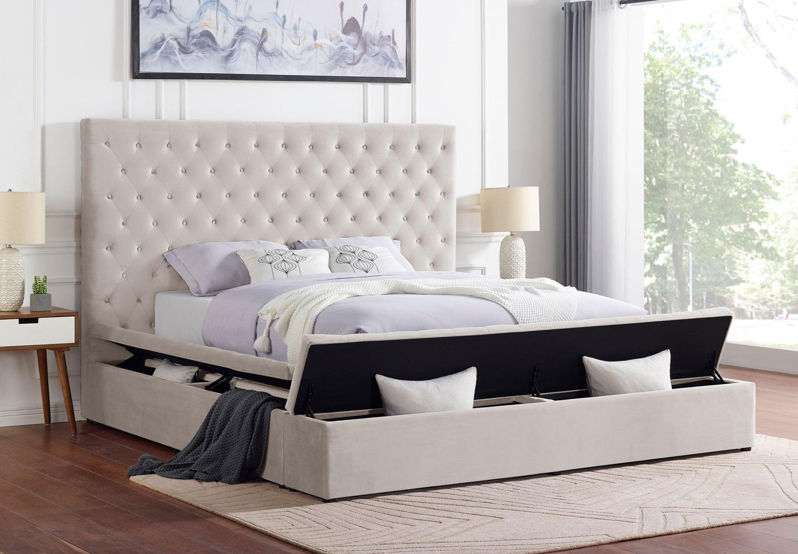 Paris Beige Platform King Bed