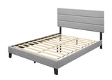 Jess Gray Fabric Upholstered Platform Twin Bed