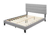 Jess Gray Fabric Upholstered Platform King Bed