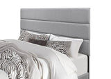 Jess Gray Fabric Upholstered Platform Queen Bed