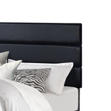 Welly Black PU Upholstered Platform Full Bed