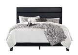 Welly Black PU Upholstered Platform Twin Bed