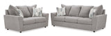 Anchor Modern Contemporary Solid Wood And Metal Fabric Upholstered Sofa & Loveseat - Ella Furniture