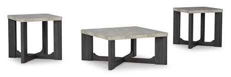 Two Tone Gray Modern Contemporary Solid Wood And Veneers Marble Top Coffee Table - Ella Furniture