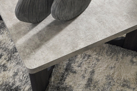 Two Tone Gray Modern Contemporary Solid Wood And Veneers Marble Top Coffee Table - Ella Furniture