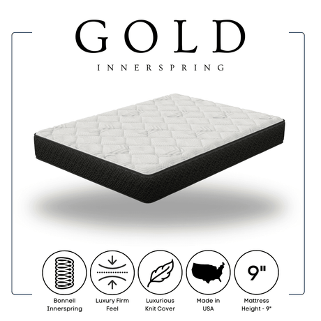Black & White Modern Memory Foam Luxury Firm Full Mattress - Ella Furniture