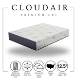 Cloudair White&Blue Hybrid Plush King Mattress - Ella Furniture