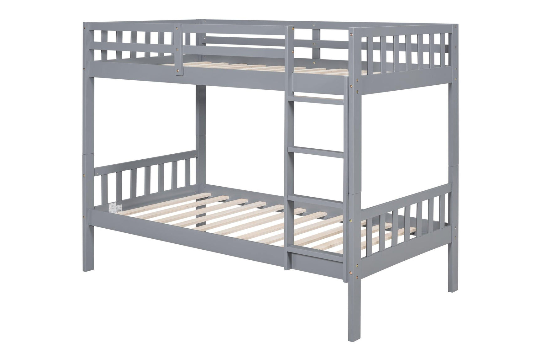 Gray Twin Over Twin Bunk Bed