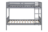 Gray Twin Over Twin Bunk Bed