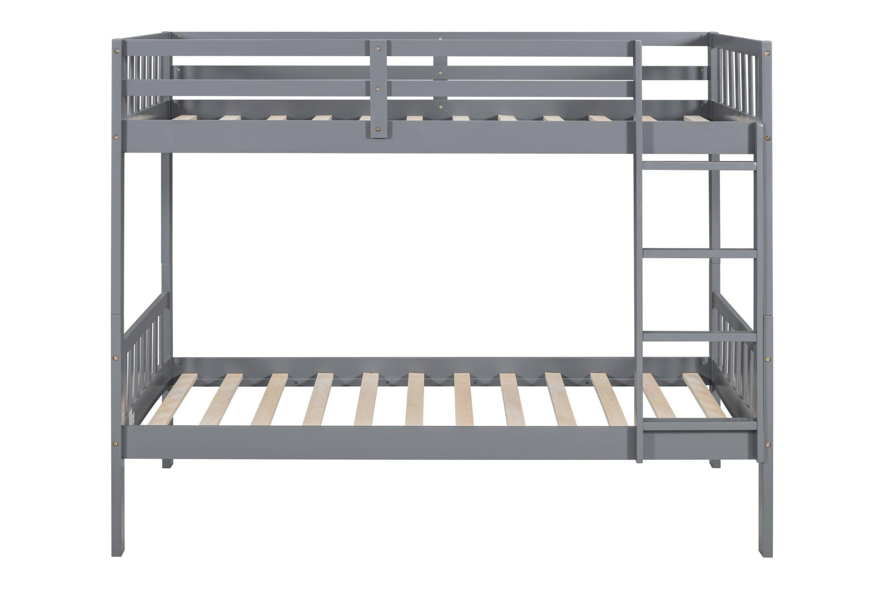 Gray Twin Over Twin Bunk Bed