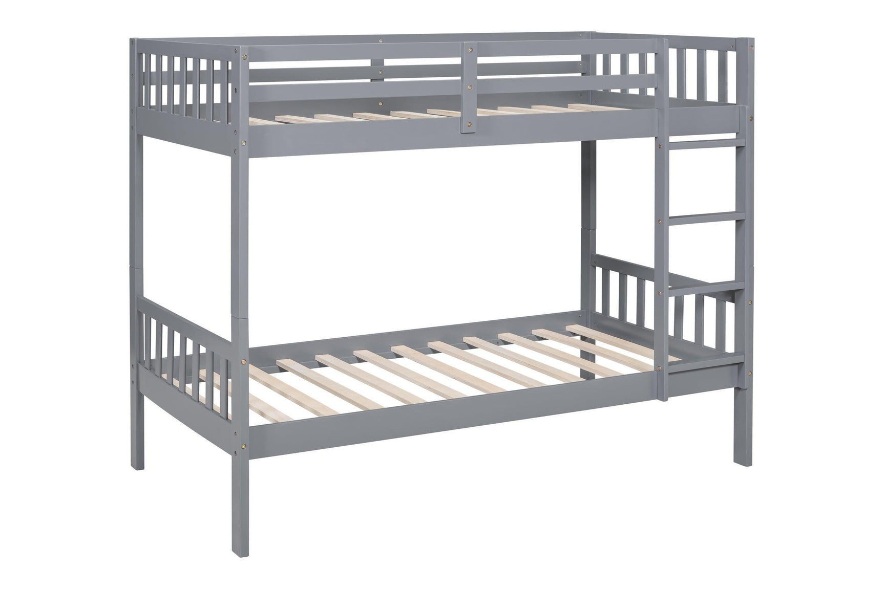 Gray Twin Over Twin Bunk Bed