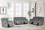 Oliver Charcoal Fabric Upholstered Reclining Living Set