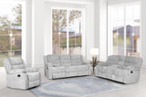 Oliver Silver Fabric 3-Piece Reclining Set