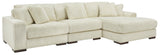 Ivory Modern Contemporary Metal Reclining Sectional - Ella Furniture