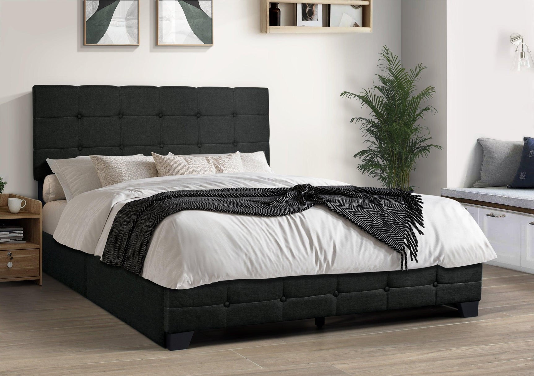 Hectic Black Platform Queen Bed