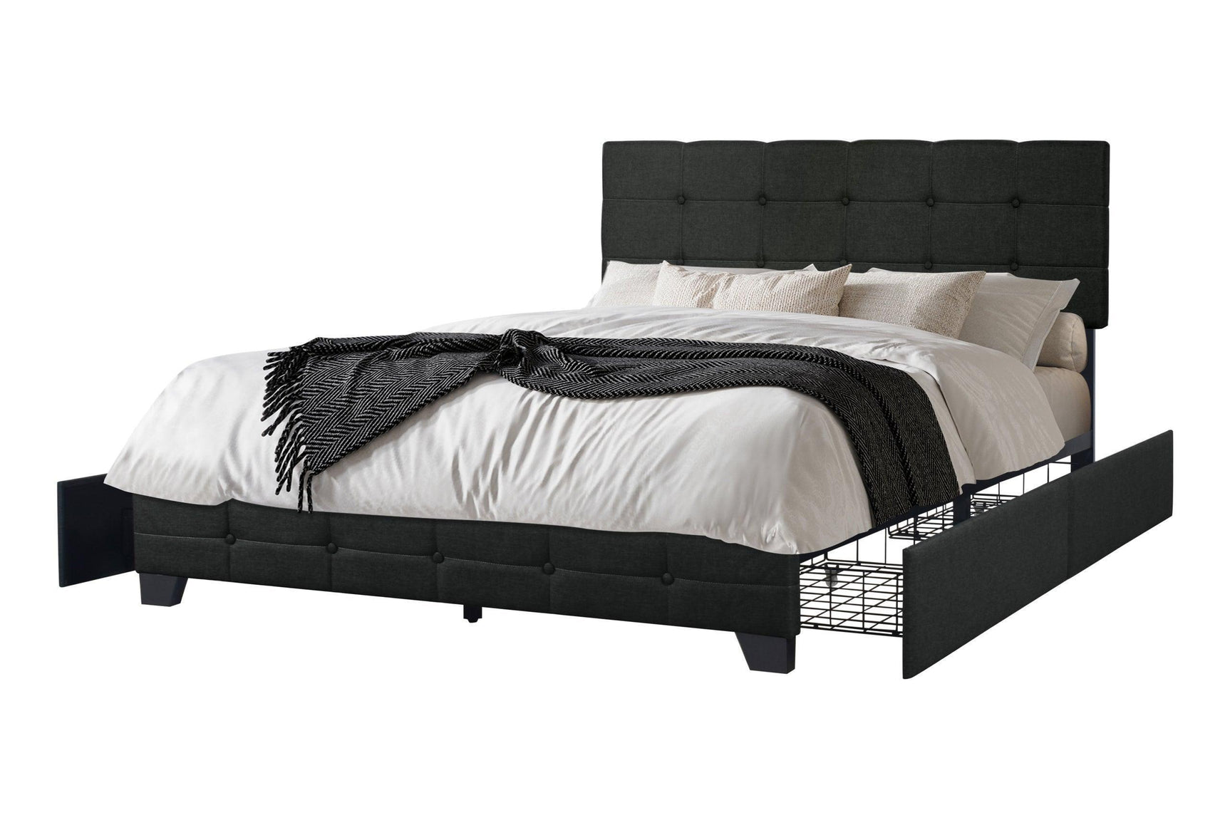 Hectic Black Platform Queen Bed