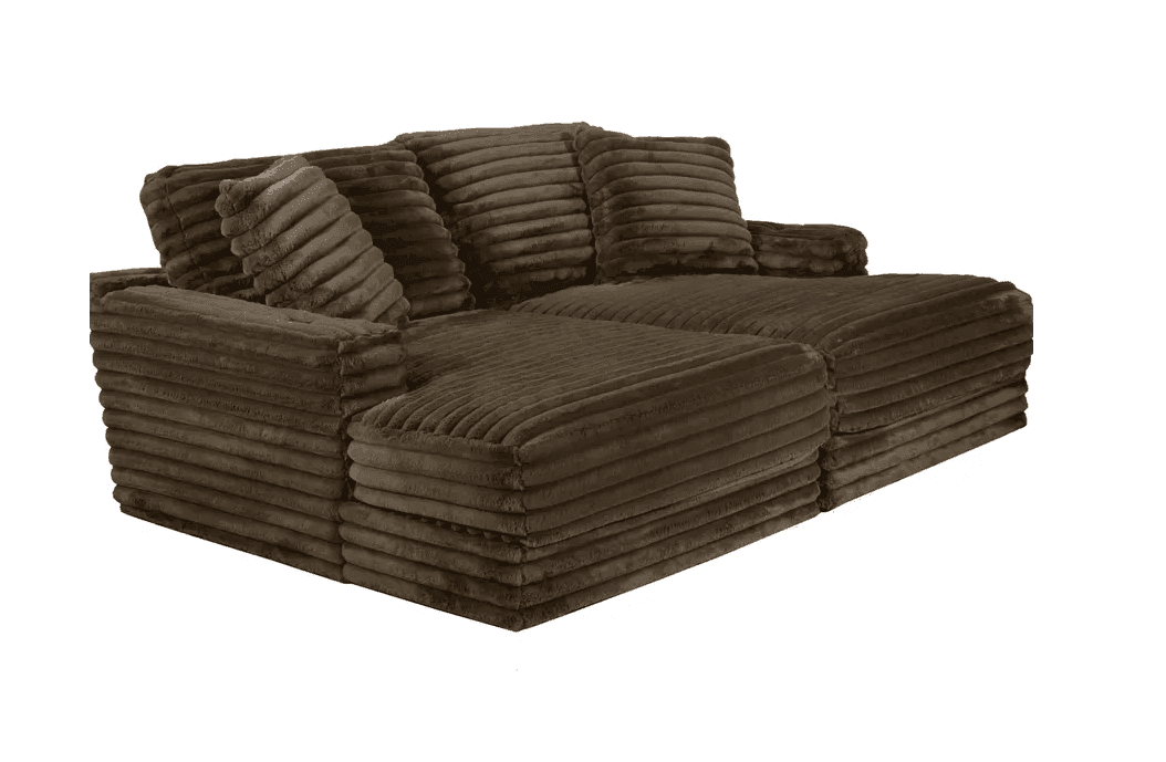Comfrey Chocolate Double Chaise