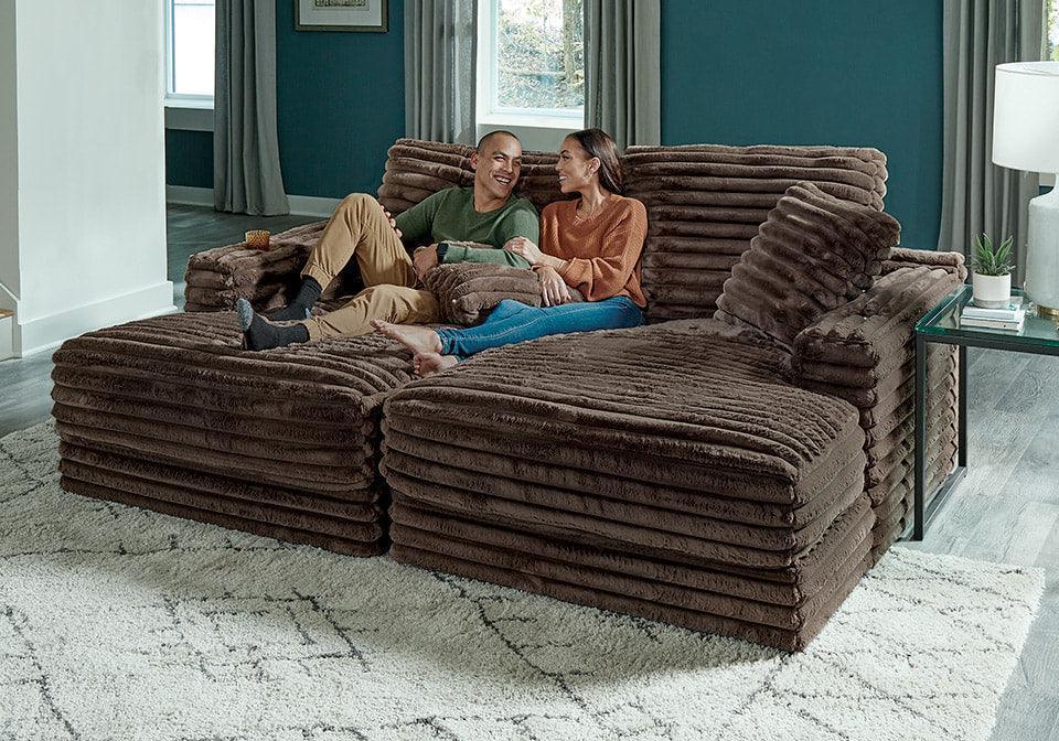 Comfrey Chocolate Double Chaise