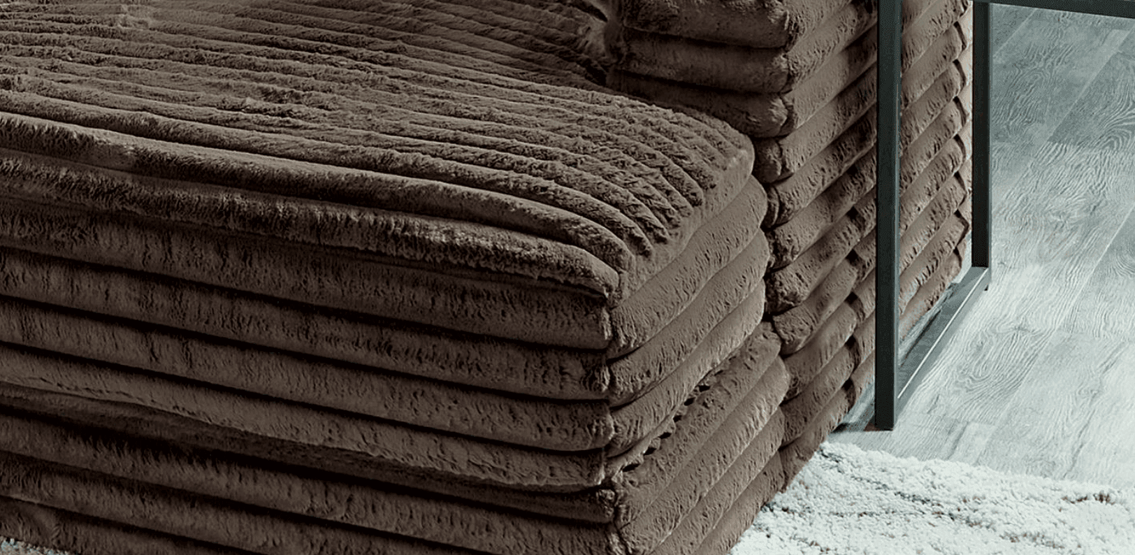 Comfrey Chocolate Double Chaise