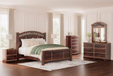 Genry Cherry Panel Bedroom Set