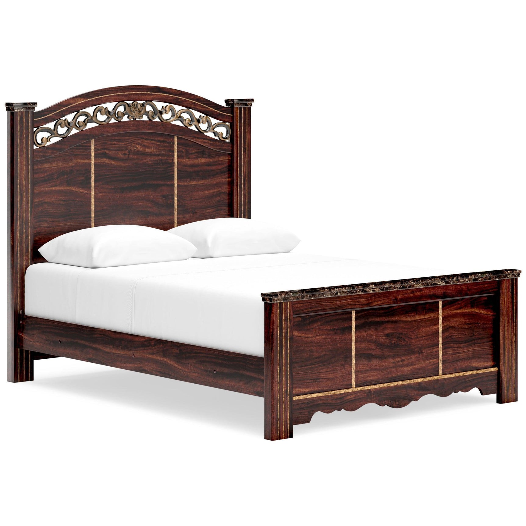Genry Cherry Panel Bedroom Set