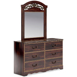 Genry Cherry Panel Bedroom Set