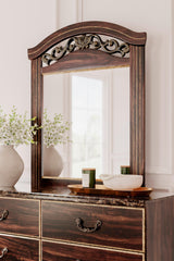Genry Cherry Panel Bedroom Set
