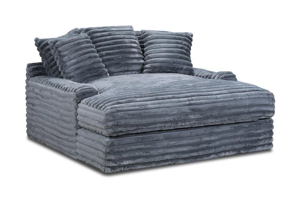 Quinn Charcoal Chaise Lounge