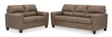 Vivi Light Brown 2-Piece Living Room Set