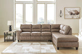 Navi Fossil Faux Leather Sectional