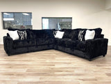Saro Black Sectional