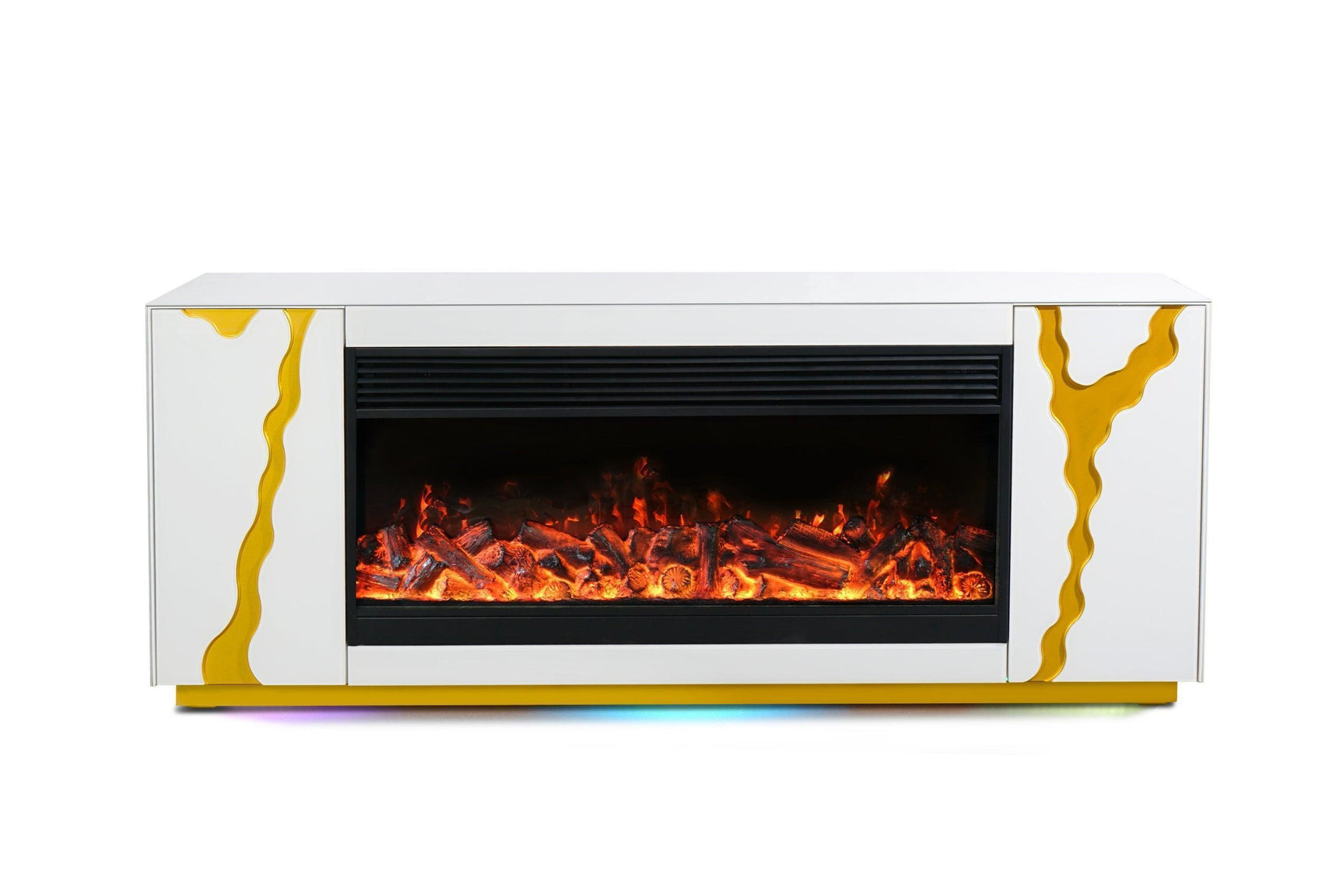 A904 TV Stand W FIREPLACE WHITE