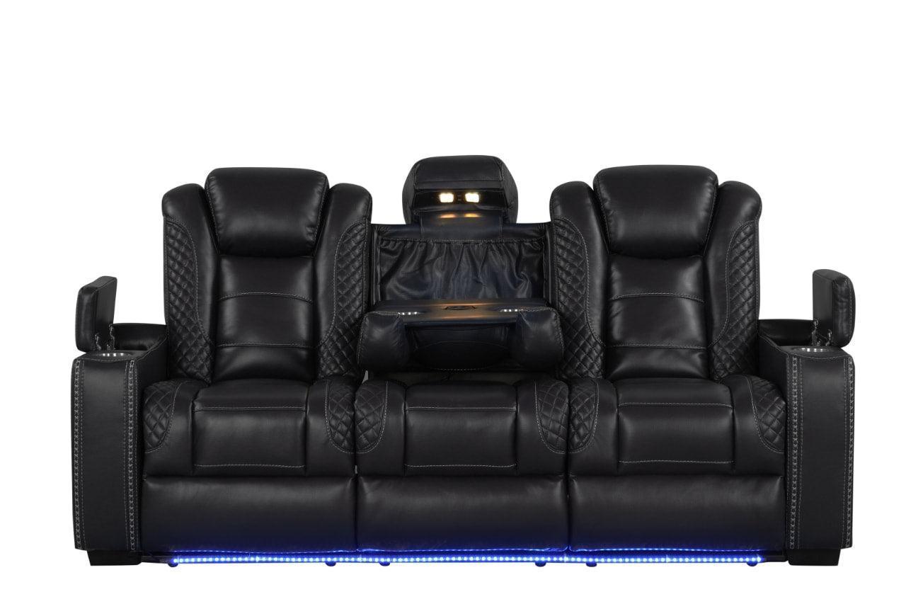 Stefano Black 3-Piece Reclining Set